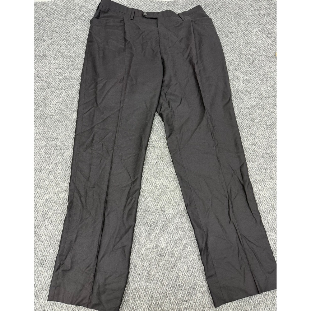 Kiton Napoli Men's 56 (fit 38x33) Black 100% Cashmere Dress Pants Trousers Italy